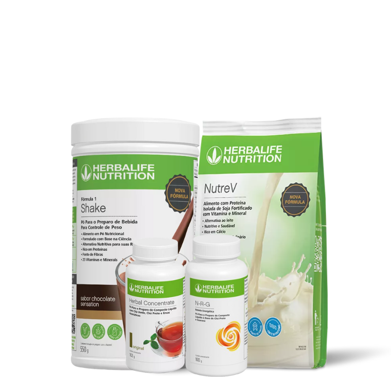 Kit Turbo Avançado - Shake - Nutrev - Chá Herbal - Chá NRG